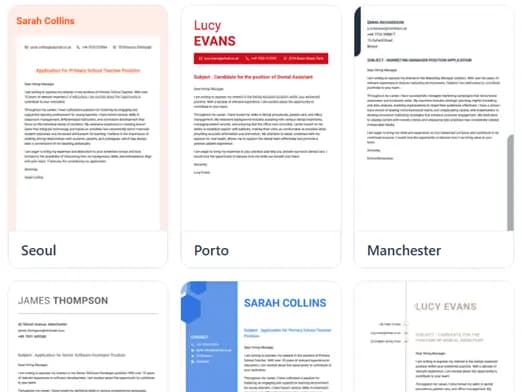 Cover Letter Template Selection Process